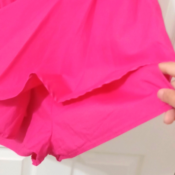 Soieblu Lace Hot Pink Romper - Picture 4 of 7